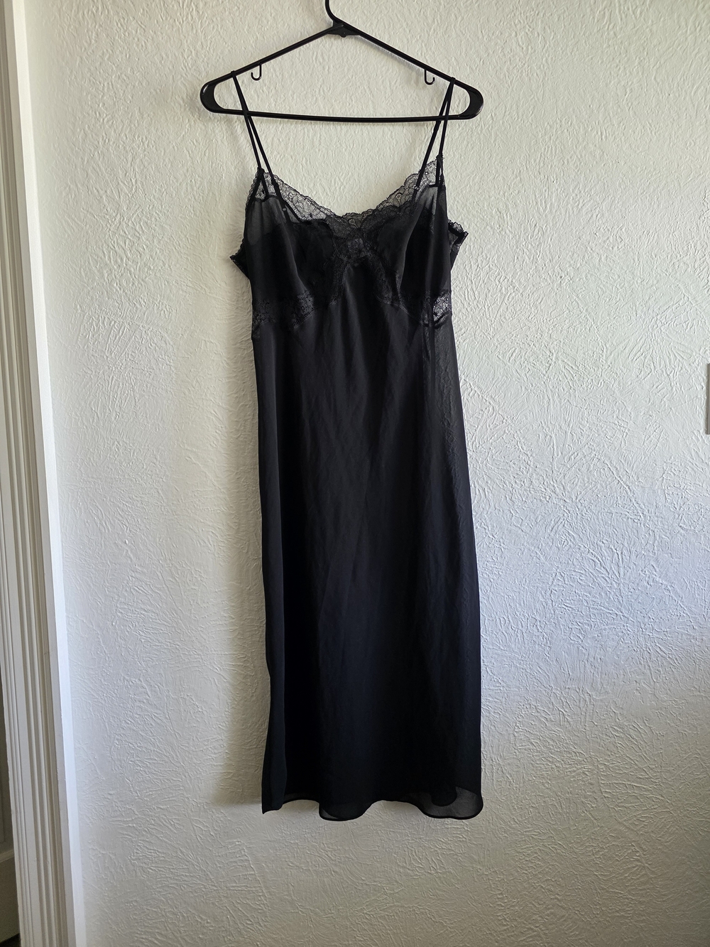 Fairygoth Vanity Fair Black Lace-Trim Chemise Slip